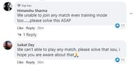 Snippet of the comment section from their recent Facebook post
